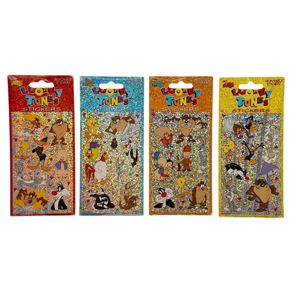 Looney Tunes Mello Smello Collectible Vintage 90's Holographic Glitter Stickers